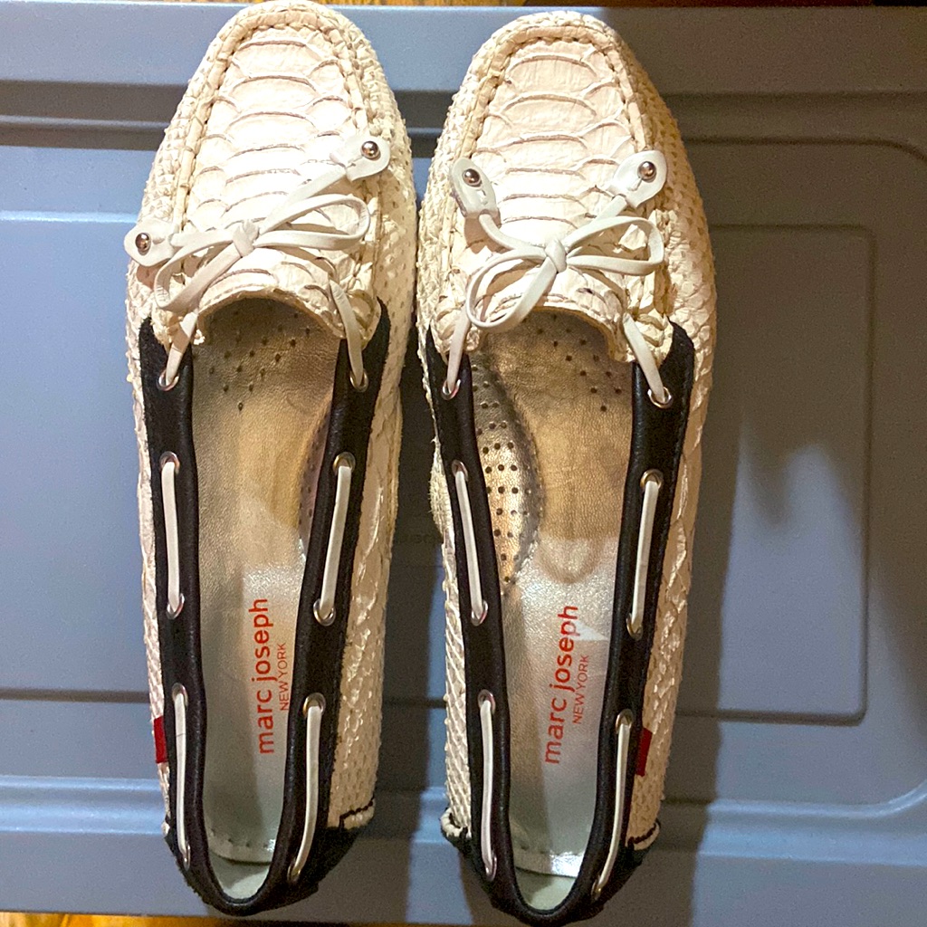 Mark Joseph, Cypress Hill Exotic Leather Size 7 Flat Moccasins Made In Brazil